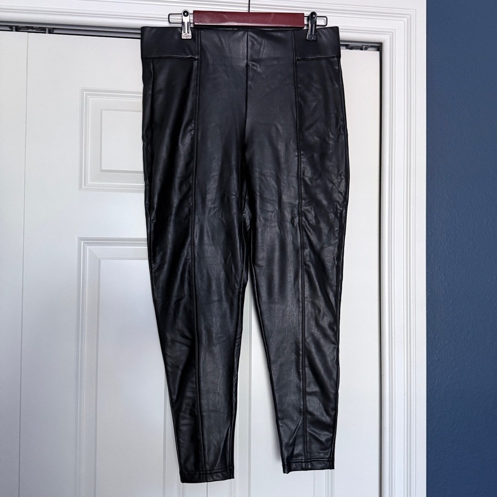 Women's M&S Collection London Black Leather Leggings